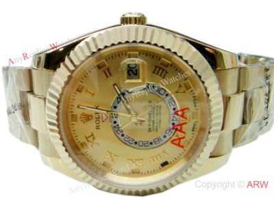 Rolex Sky Dweller Watch 42mm Gold Case w/ Working Time Zone